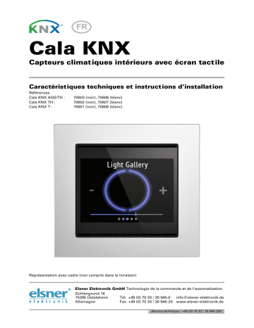 Elsner Cala KNX Manuel utilisateur | Fixfr