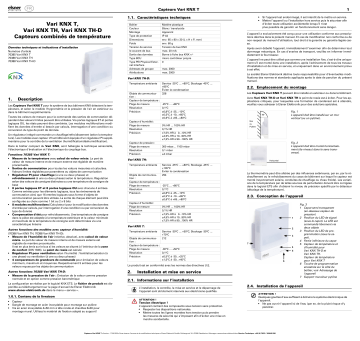 Elsner Vari KNX T, TH, TH-D Manuel utilisateur | Fixfr