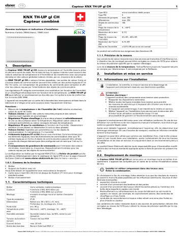 Elsner KNX TH-UP gl CH Manuel utilisateur | Fixfr