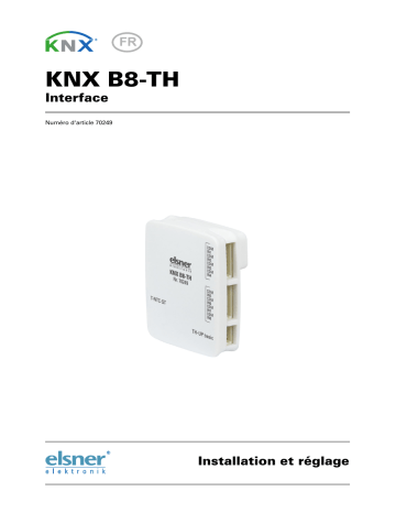 Elsner KNX B8-TH Manuel utilisateur | Fixfr