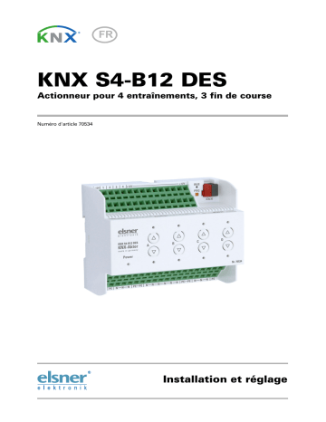 Elsner KNX S4-B12 DES Manuel utilisateur | Fixfr