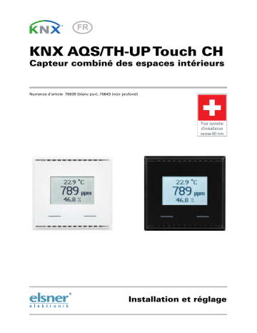 Elsner KNX AQS/TH-UP Touch CH Manuel utilisateur | Fixfr