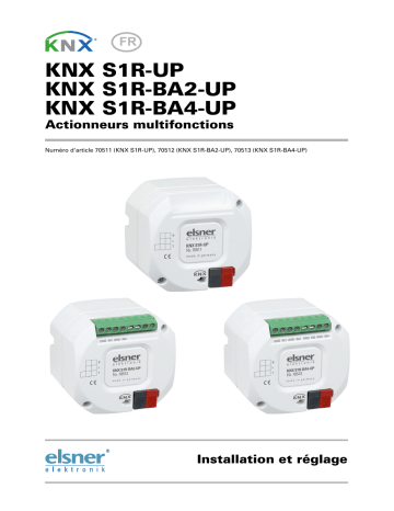 Elsner KNX S1R-UP | KNX S1R-BA2-UP | KNX S1R-BA4-UP Manuel utilisateur | Fixfr