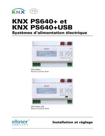 Elsner KNX PS640+ / KNX PS640+USB Manuel utilisateur | Fixfr