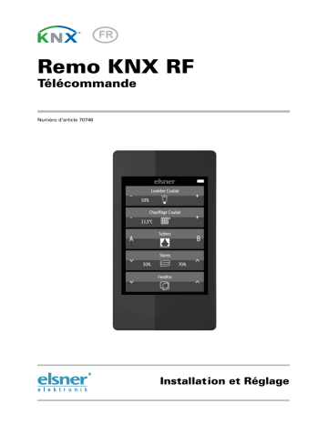 Elsner Remo KNX RF Manuel utilisateur | Fixfr