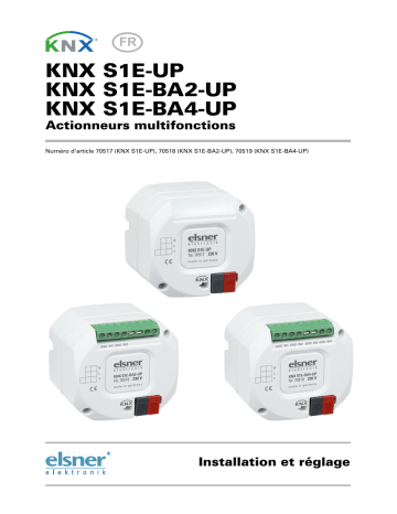 Elsner KNX S1E-UP | KNX S1E-BA2-UP | KNX S1E-BA4-UP Manuel utilisateur | Fixfr
