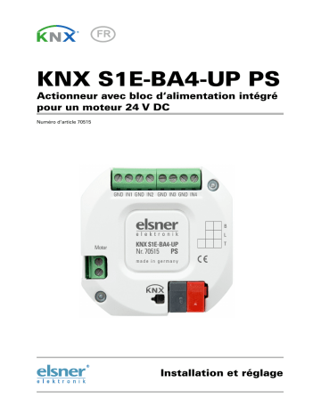 Elsner KNX S1E-BA4-UP PS Manuel utilisateur | Fixfr