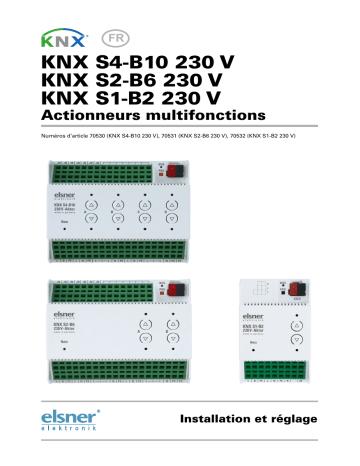 Elsner KNX S4-B10, KNX S2-B6, KNX S1-B2 230 V Manuel utilisateur | Fixfr