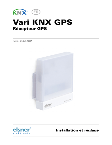 Elsner Vari KNX GPS Manuel utilisateur | Fixfr