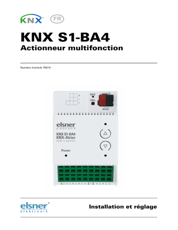 Elsner KNX S1-BA4 Manuel utilisateur | Fixfr