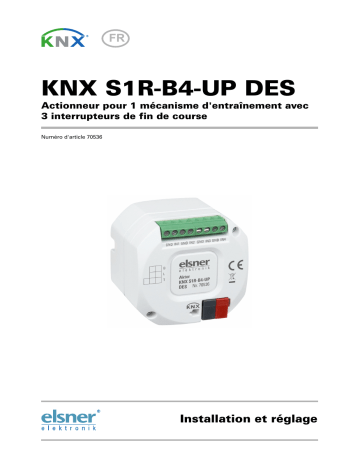 Elsner KNX S1R-B4-UP DES Manuel utilisateur | Fixfr