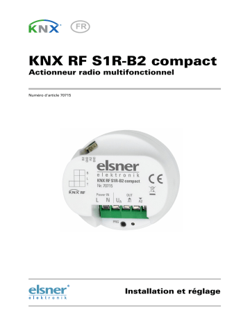 Elsner KNX RF S1R-B2 compact Manuel utilisateur | Fixfr