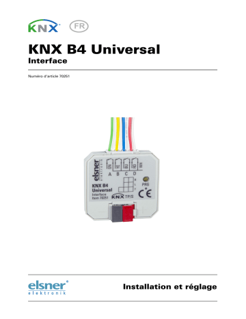 Elsner KNX B4 Universal Manuel utilisateur | Fixfr