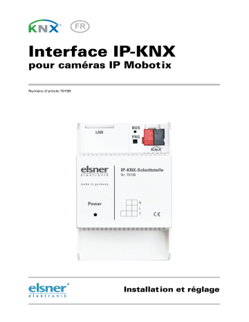 Elsner Interface IP-KNX Manuel utilisateur | Fixfr
