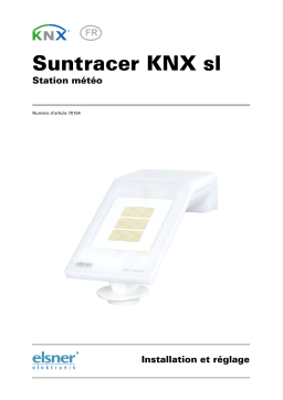 Elsner Suntracer KNX sl Manuel utilisateur
