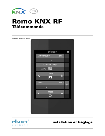 Elsner Remo KNX RF 2.0 Manuel utilisateur | Fixfr