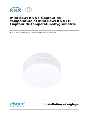 Elsner Mini-Sewi KNX T et TH Manuel utilisateur | Fixfr