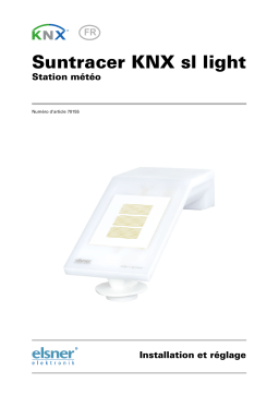 Elsner Suntracer KNX sl light Manuel utilisateur