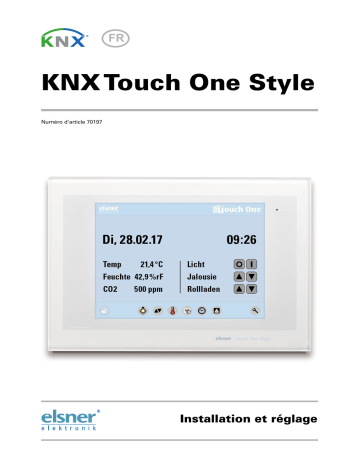 Elsner KNX Touch One Style Manuel utilisateur | Fixfr