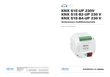 Elsner KNX S1E 230 V Manuel utilisateur | Fixfr