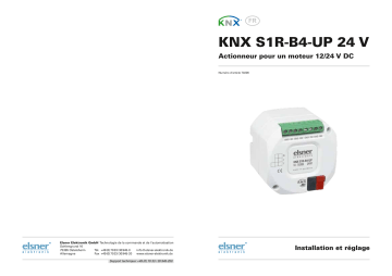 Elsner KNX S1R-B4-UP 24 V Manuel utilisateur | Fixfr