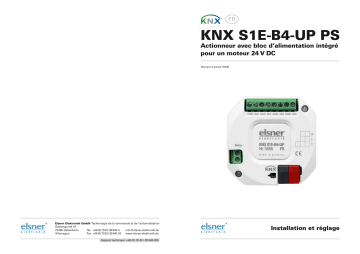 Elsner KNX S1E-B4-UP PS Manuel utilisateur | Fixfr