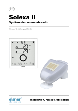 Elsner Solexa II | a partir de la version ecran 2,7, Station meteo 1.7 Manuel utilisateur