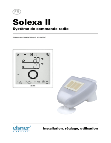 Elsner Solexa II | a partir de la version ecran 2,7, Station meteo 1.7 Manuel utilisateur | Fixfr