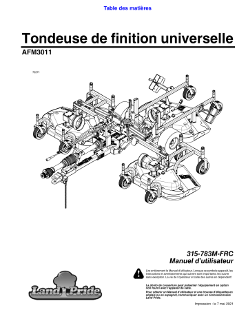 Land Pride AFM3011 All-Flex Mower Manuel utilisateur | Fixfr