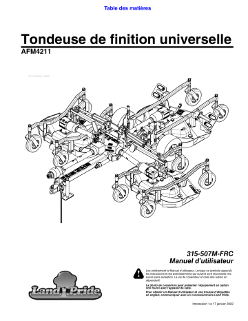 Land Pride AFM4211 All-Flex Mowers Manuel utilisateur | Fixfr