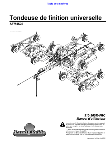 Land Pride AFM4522 All-Flex Mowers Manuel utilisateur | Fixfr