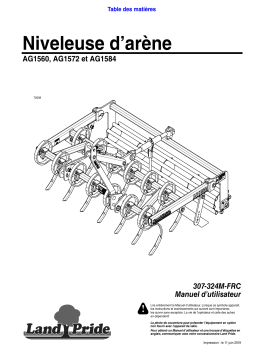 Land Pride AG15 Series Arena Graders Manuel utilisateur