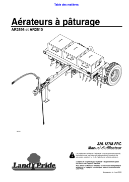 Land Pride AR25 Series Pasture Aerators Manuel utilisateur