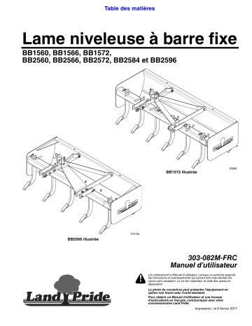 BB25 | Land Pride BB15 Series Box Scrapers Manuel utilisateur | Fixfr