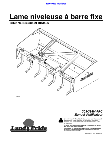 Land Pride BB35 Series Box Scrapers Manuel utilisateur | Fixfr