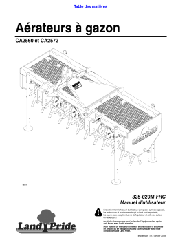 Land Pride CA25 Series Core Aerators Manuel utilisateur