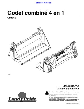 Land Pride CB10 Series Combination Bucket Manuel utilisateur | Fixfr