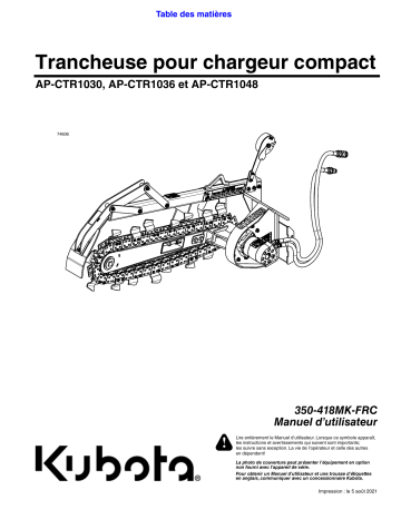 Land Pride CTR10 Series Compact Trenchers Manuel utilisateur | Fixfr