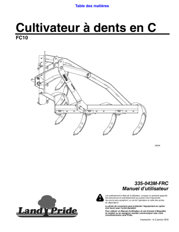 Land Pride FC10 Series Field Cultivator Manuel utilisateur | Fixfr