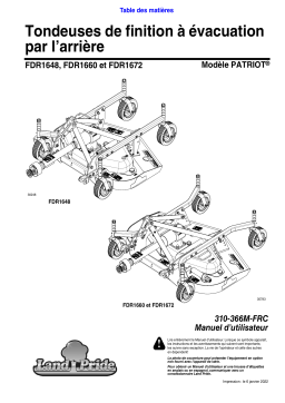 Land Pride FDR16 Series Grooming Mowers Manuel utilisateur