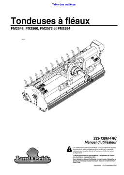 Land Pride FM25 Series Flail Mowers Manuel utilisateur