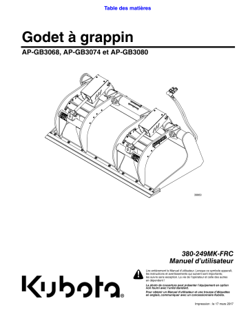 Land Pride GB30 Scrap Grapple Bucket Manuel utilisateur | Fixfr