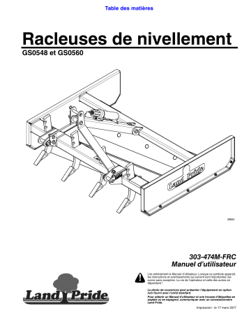 Land Pride GS05 Series Grading Scrapers Manuel utilisateur | Fixfr