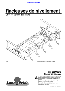 Land Pride GS15 Series Grading Scrapers Manuel utilisateur