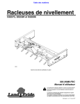 Land Pride GS25 Series Grading Scrapers Manuel utilisateur