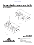 Land Pride HR25 Series Box Scrapers Manuel utilisateur