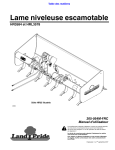 Land Pride HR35 &amp; HRL35 Series Box Scrapers Manuel utilisateur