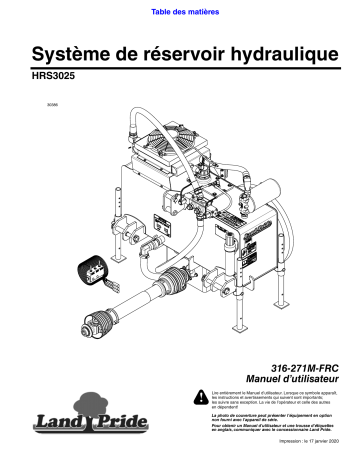 Land Pride HRS30 Series Hydraulic Reservoir Systems Manuel utilisateur | Fixfr
