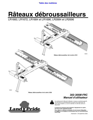 LR16 | Land Pride LR26 Series Landscape Rakes Manuel utilisateur | Fixfr