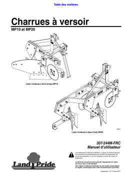 Land Pride MP10 & MP20 Series Moldboard Plows Manuel utilisateur